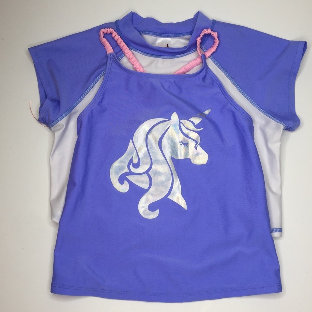 Cat & Jack NWOT girl’s L(10/12) tankini and rash.